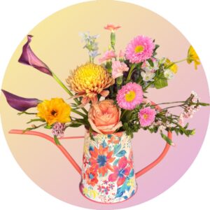 Flower Filled Floral Watering Can